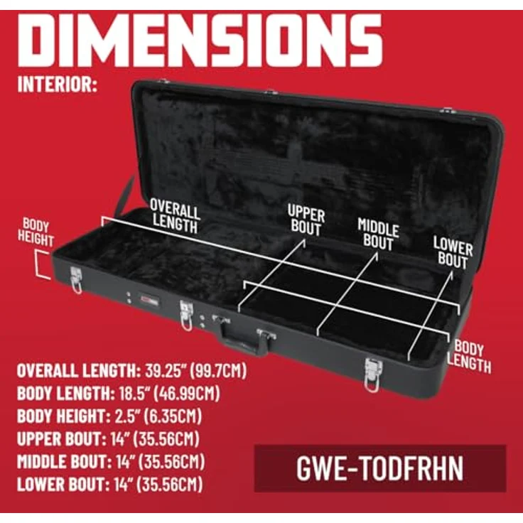 Gator Ibanez TOD/FRH Case, Gitarrenkoffer aus Sperrholz für Nylon String Gitarren, schwarz – Bild 7