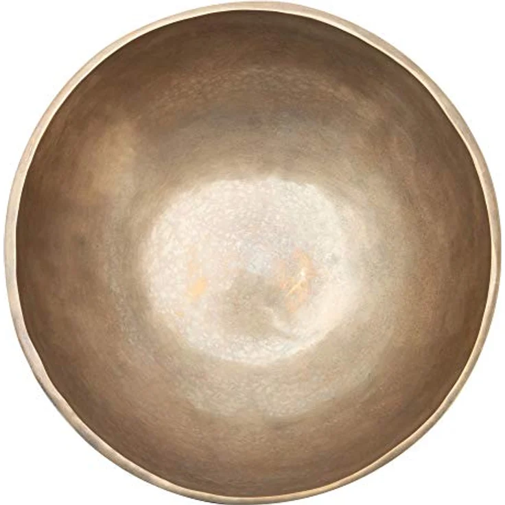 XDrum Omshanti Klangschale 22 cm, handgemacht in Indien aus Messinglegierung, gold, inkl. Kissen, ideal für Meditation und Therapie, Gewicht 1500 g – Bild 5