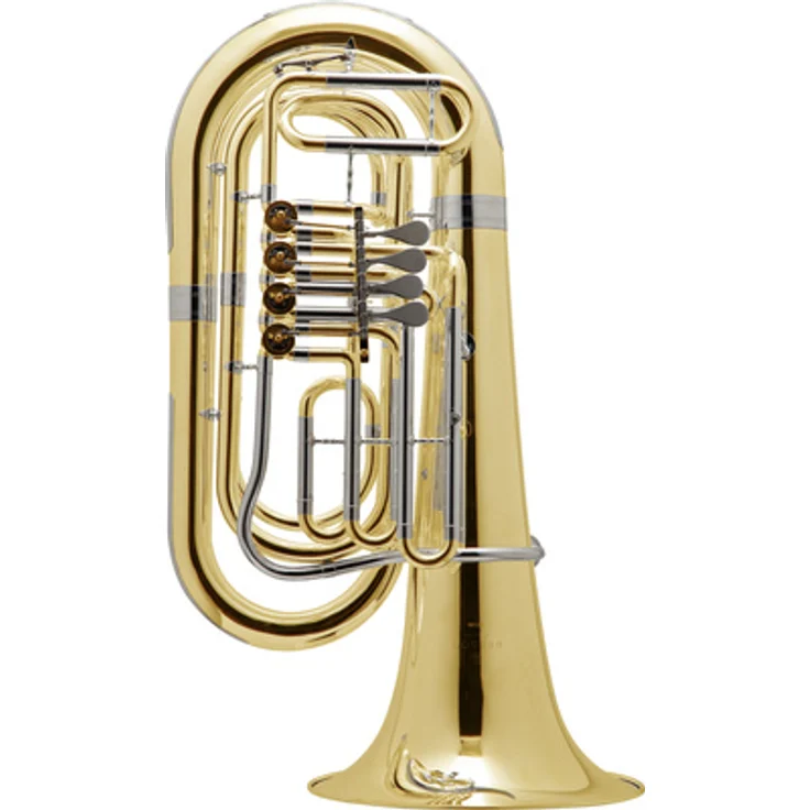 Besson BE186-1-0 Prodige Bb-Tuba mit 4 Drehventilen, Schallstück aus Messing, Ø 381mm, Klarlack lackiert, inkl. Gigbag und Mundstück