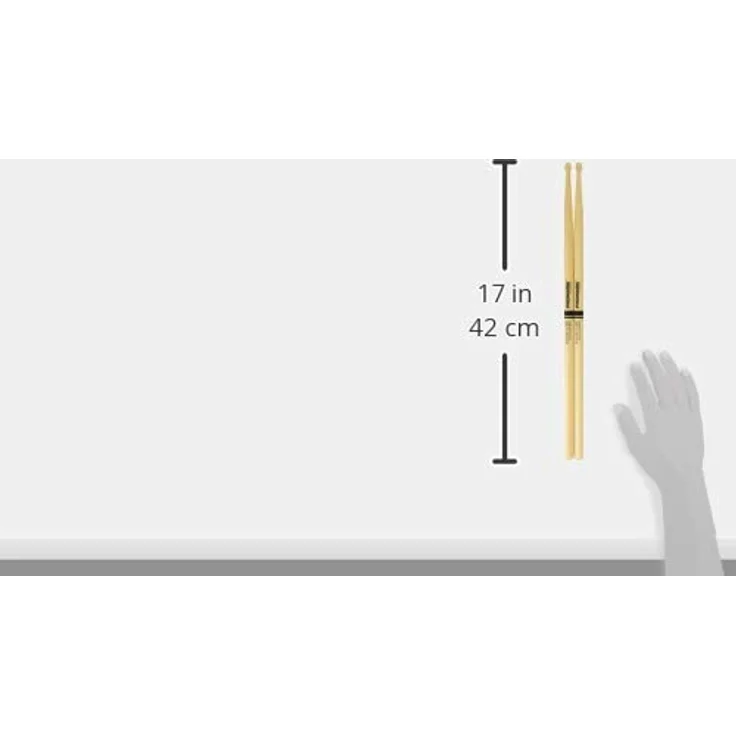 Pro Mark RBH535AW 7A Rebound Hickory Drumsticks, Holzkopf, Durchmesser 13,59 mm, Länge 40,64 cm, Rebound Balance – Bild 3
