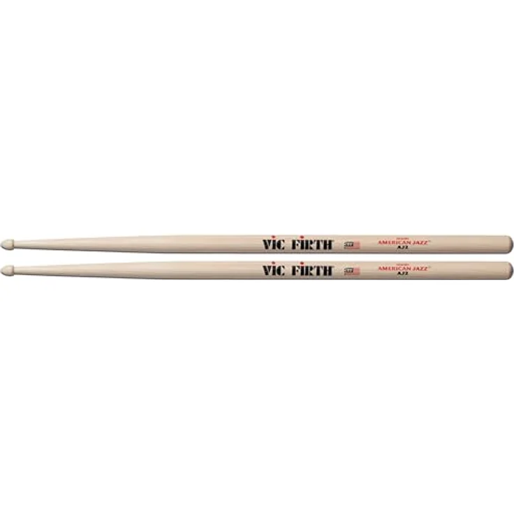 Vic Firth AJ2 American Jazz, Drumsticks aus Hickory Holz mit kleinem tränenförmigen Kopf, Länge 406 mm, Durchmesser 14,4 mm – Bild 3