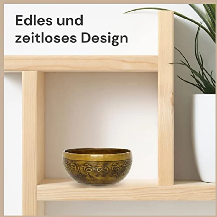 Avanda Tibetische Klangschale Blume des Lebens, Ø 10 cm, 400 Gramm, antike Oberfläche, traditionelle Handarbeit, Profi-Qualität für Yoga und Meditation – Bild 5