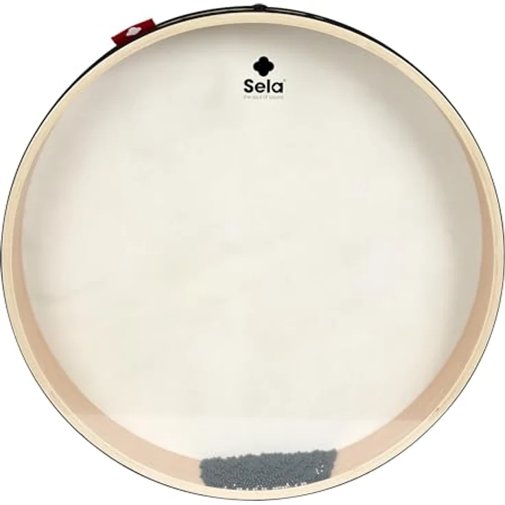 Sela 16" Ocean Drum, Percussion Instrument aus Buchenholz mit Kunststoff- und Naturfell, verschließbare Öffnung zum Befüllen – Bild 4