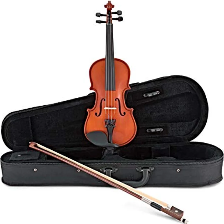 Gear4music Student Violine 1/16, hochwertige Anfängergeige mit Hartschalenkoffer und Kolophonium – Bild 1