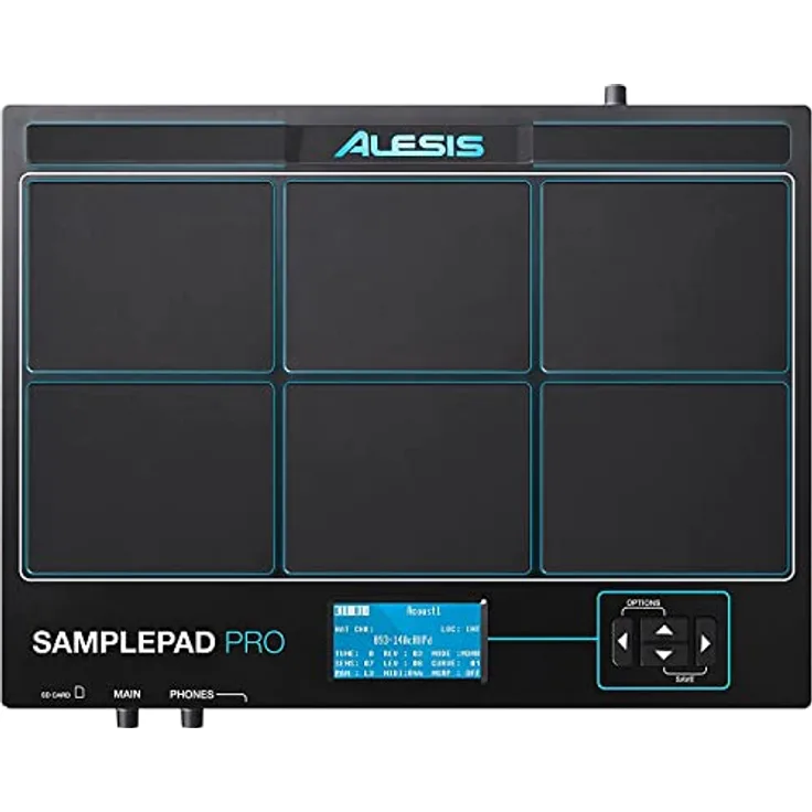 Alesis SamplePad Pro, Percussion- und Sample-Triggering-Instrument mit 8 reaktionsschnellen Pads, LED-Beleuchtung und über 200 integrierten Sounds
