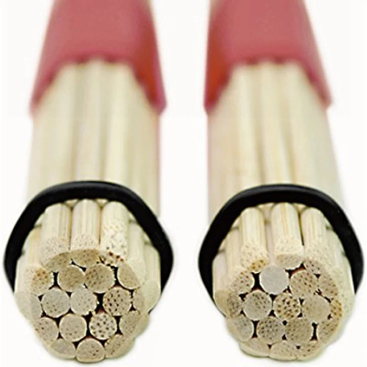 Rohema Tape Bamboo Rods, Drumsticks mit PVC-Umwicklung, Kunststoffkappe und Rimshotschutz, 415 mm Länge, 15 mm Durchmesser, Made in Germany – Bild 2
