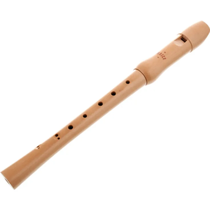 Moeck 1212 School Soprano Recorder, Birnbaum natur, barocke Griffweise mit Doppelloch, inkl. Nylontasche, a1 = 442 Hz