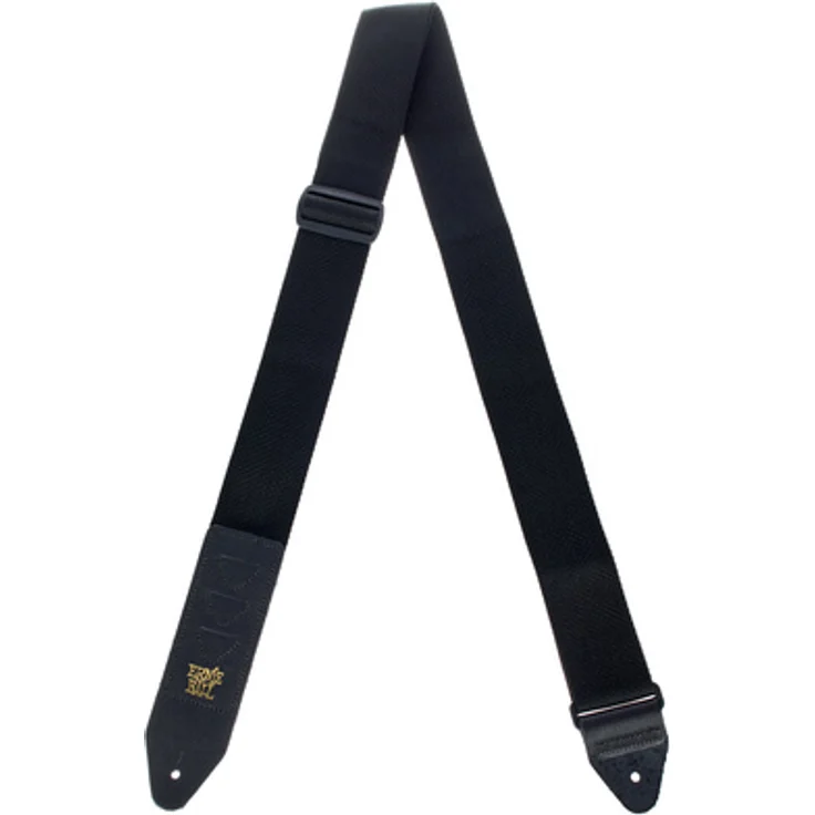 Ernie Ball E-Guitar Strap Pickholder, Gitarrengurt mit hochwertigem Lederendstück, für bis zu 3 Picks, schwarz, extra lang (104-182 cm) – Bild 1