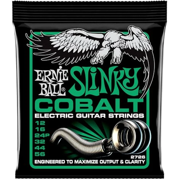 Ernie Ball Not Even Slinky Cobalt E-Gitarrensaiten, Stärke 12–56, hohe Leistung durch Cobalt-Legierung und erweiterter Dynamikbereich – Bild 1