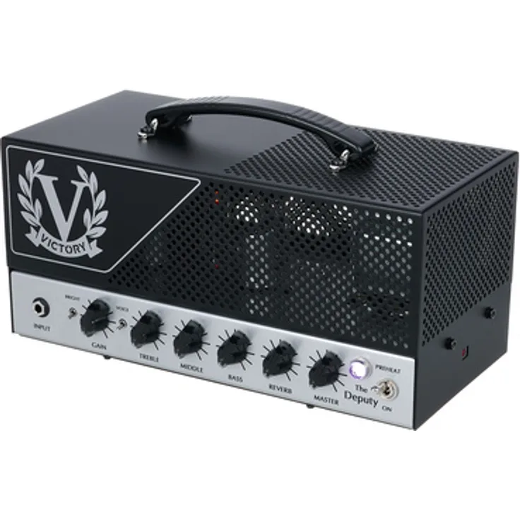Victory Amplifiers The Deputy Lunch Box Head, Röhrenverstärker Topteil für E-Gitarre mit 25 Watt, 3 Kanälen, Reverb und kompakter Bauweise, Handmade in UK