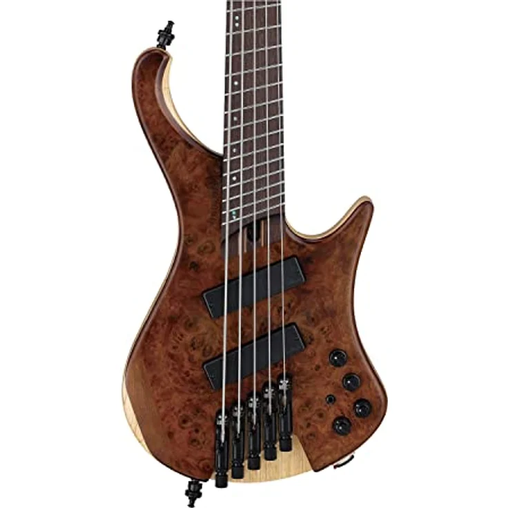 Ibanez EHB1265MS-NML, 5-saitiger Headless Multiscale E-Bass mit Esche-Korpus und Walnuss-Decke, Natural Mocha Low Gloss – Bild 5