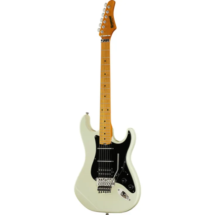Kramer Guitars Pacer Deluxe, ST-Style E-Gitarre in Classic White mit Floyd Rose Tremolo und 3 Tonabnehmern