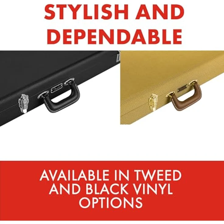 Fender CLSC SRS Case für Stratocaster und Telecaster, Gitarrenkoffer mit schwarz Plüsch-Innenfutter und Zubehörfach, Farbe Black – Bild 2