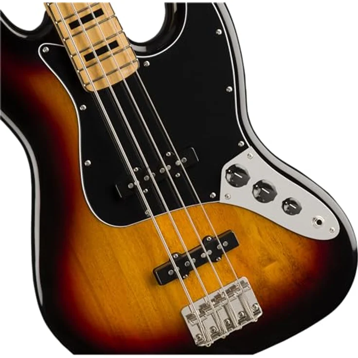 Squier CV 70s Jazz Bass MN, E-Bass mit Pappel Korpus, Ahorn Hals und 3-Color Sunburst Finish – Bild 3