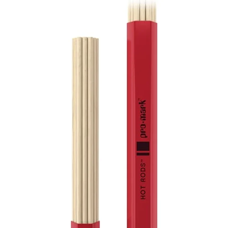 ProMark H-RODS Hot Rods, Drumsticks aus Birkenstäben mit roter Kunststoffumhüllung für feinen Klang, 40,6 cm lang – Bild 5