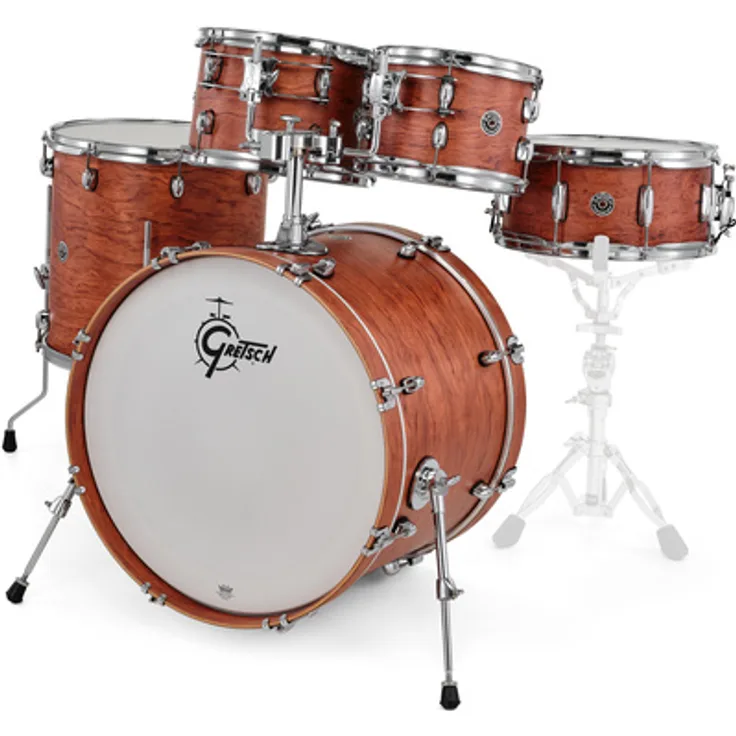 Gretsch Drums Catalina Bubinga Maple Std., Schlagzeugset mit Hybridkessel aus Bubinga und Ahorn, chrom Hardware, 5-teilig