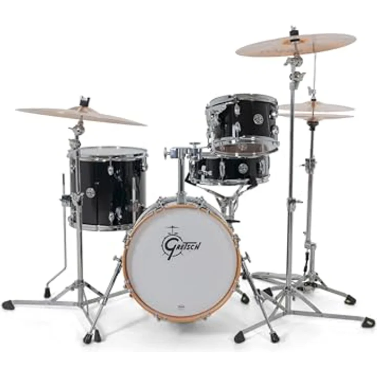 Gretsch Drums Catalina Club Micro PB, Schlagzeugset mit 100% Mahagoni Kessel, in Piano Black, inklusive Tom Tom Halter – Bild 4