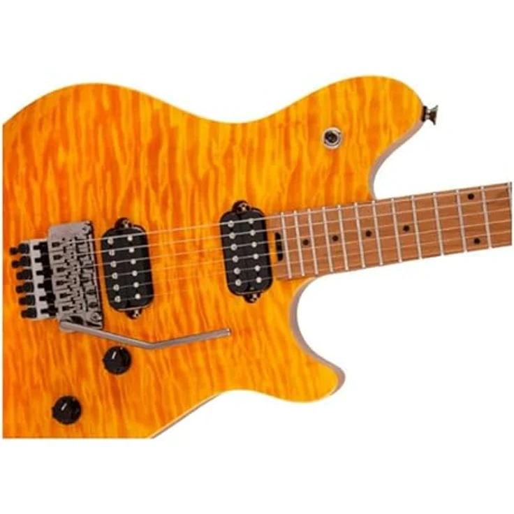 Evh Wolfgang WG Std QM TA, ST-Style E-Gitarre mit Wölkchenahorn-Decke, Trans Amber, Floyd Rose Tremolo – Bild 9