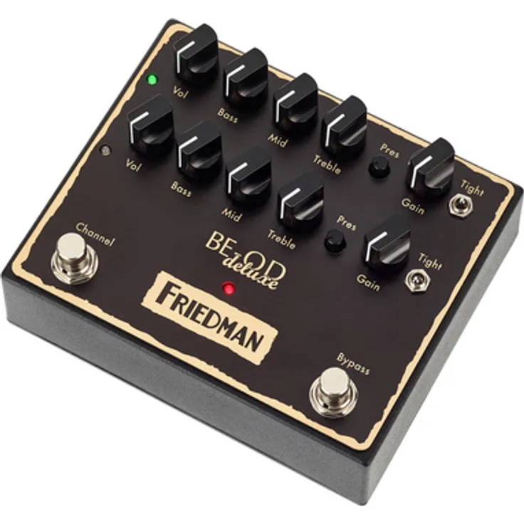 Friedman BE-OD Deluxe Overdrive, Effektpedal für authentische britische Overdrive-Sounds mit 2 Kanälen, True Bypass, made in USA