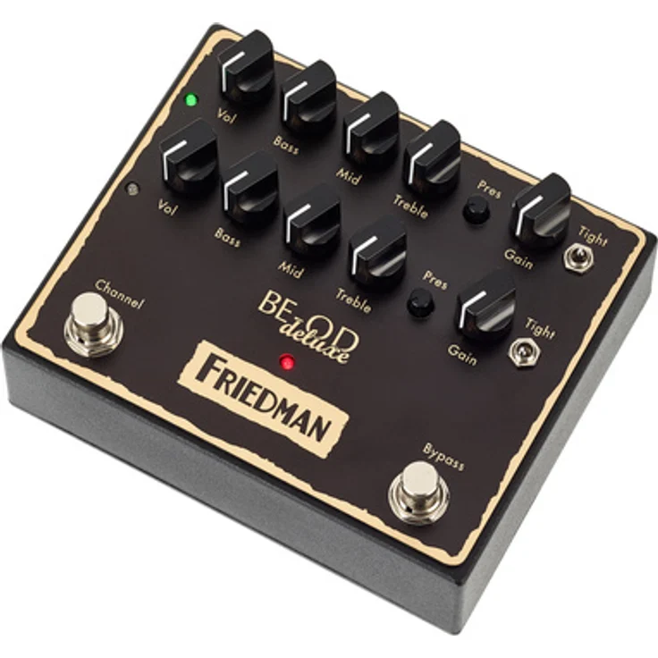 Friedman BE-OD Deluxe Overdrive, Effektpedal für authentische britische Overdrive-Sounds mit 2 Kanälen, True Bypass, made in USA