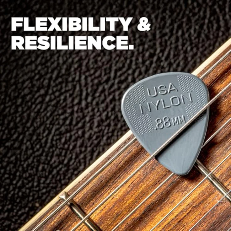 Dunlop Plectrums Nylon Standard 0,73mm, Set mit 72 Stück, grau – Bild 6
