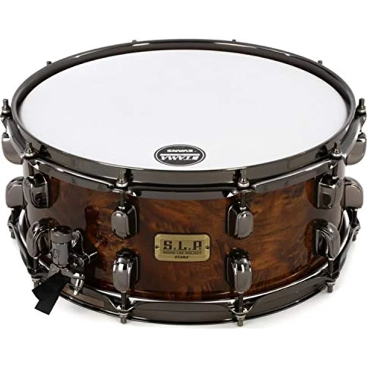 Tama 14"x06" S.L.P. G-Maple Snare, 13-lagiger Ahornkessel, Kona Mappa Burl Finish, Black Nickel Hardware, Evans G1 Felle – Bild 2