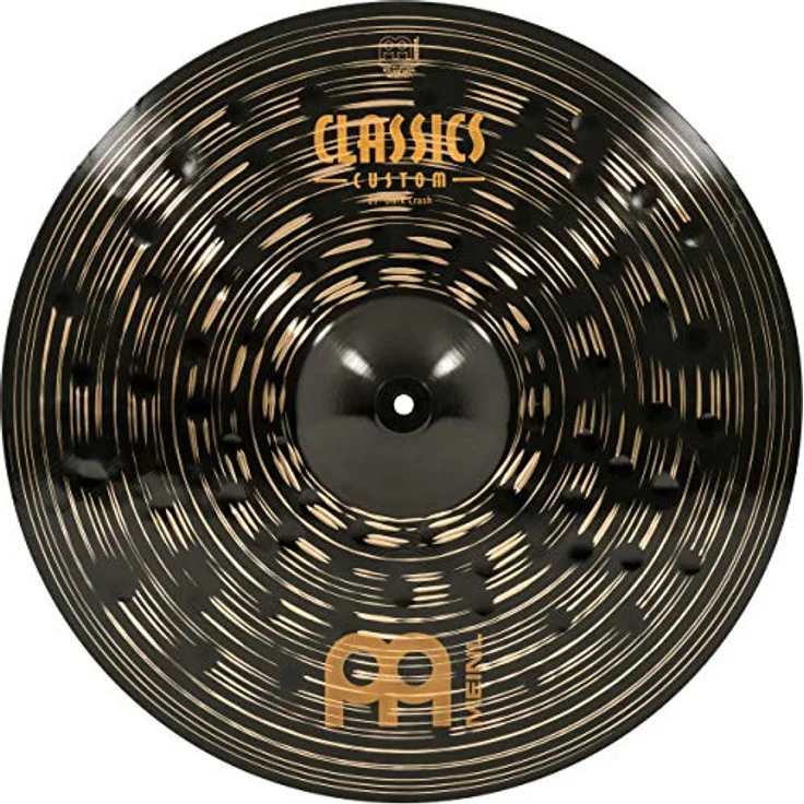 Meinl Cymbals Classics Custom Dark Crash, 21 Zoll (53,34 cm) B12 Bronze Becken mit dunklem Finish und kraftvollem Sound