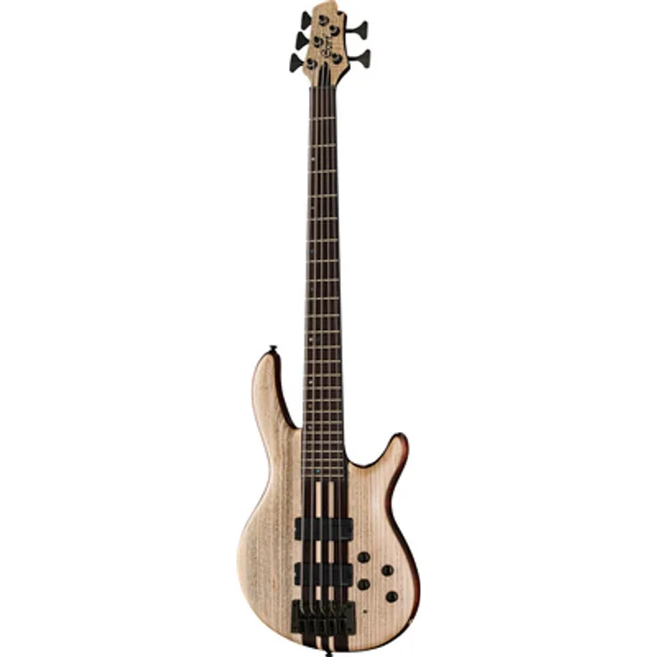 Cort A5 Ultra Ash, 5-saitiger E-Bass mit Mahagoni-Korpus, Esche-Decke, Fishman Fluence Tonabnehmer, Natur