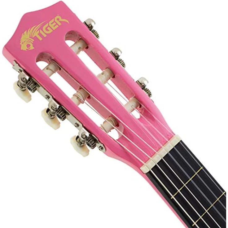 TIGER CLG4-PK 3/4 Konzertgitarre, Natur Lindeholz, rosa für junge Gitarristen – Bild 3