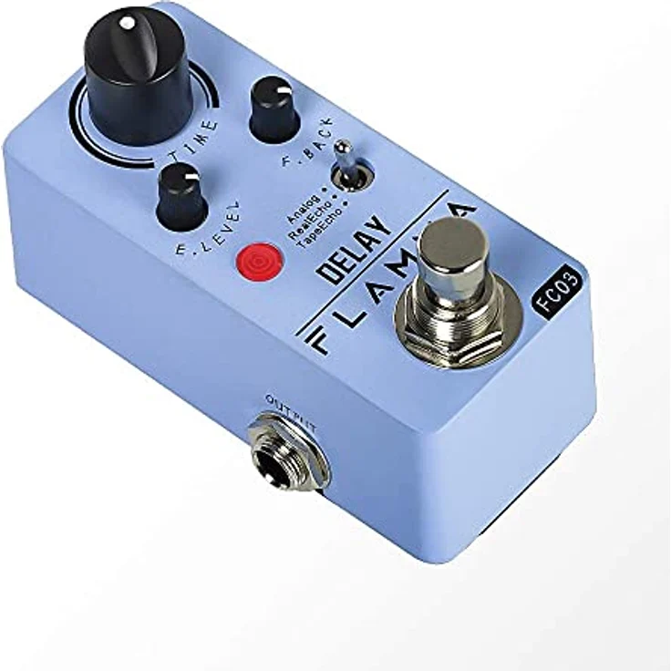 Flamma FC03 Delay, Delay-Pedal mit 3 Delay-Typen: Analog, Real Echo, Tape Echo, True-Bypass, 5ms-600ms Delay Time – Bild 4
