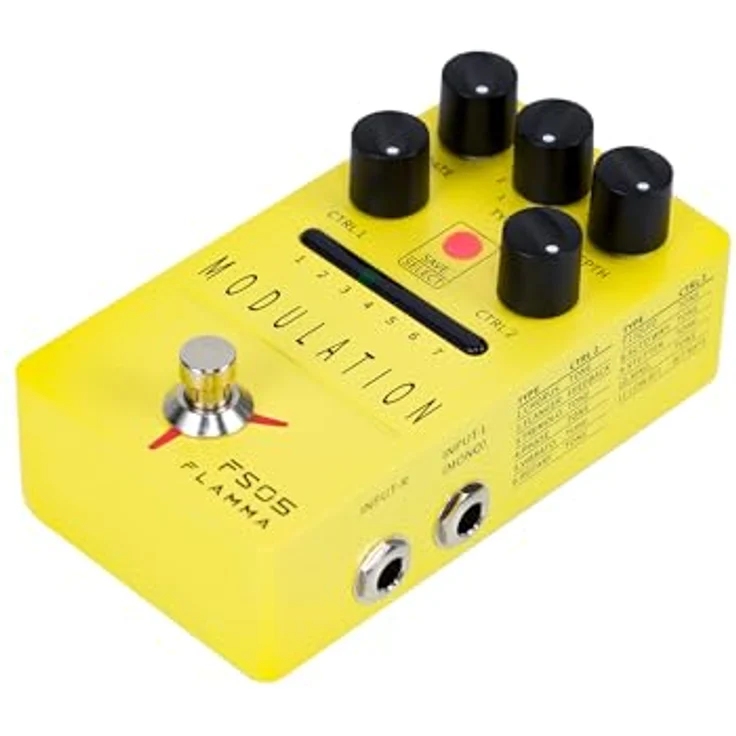 Flamma FS05 Multi Modulation, Modulationspedal mit 11 Stereo-Effekten und 7 Preset-Slots, True Bypass – Bild 7