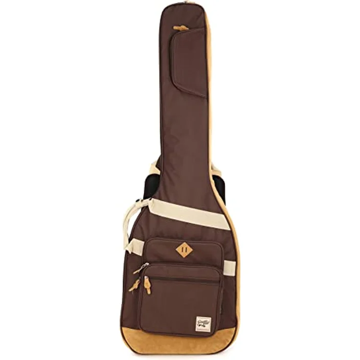 Ibanez IBB541-BR Powerpad Gigbag für E-Bass, 15mm Polsterung, braun, mit Zubehörfächern und Rucksackgarnitur – Bild 1