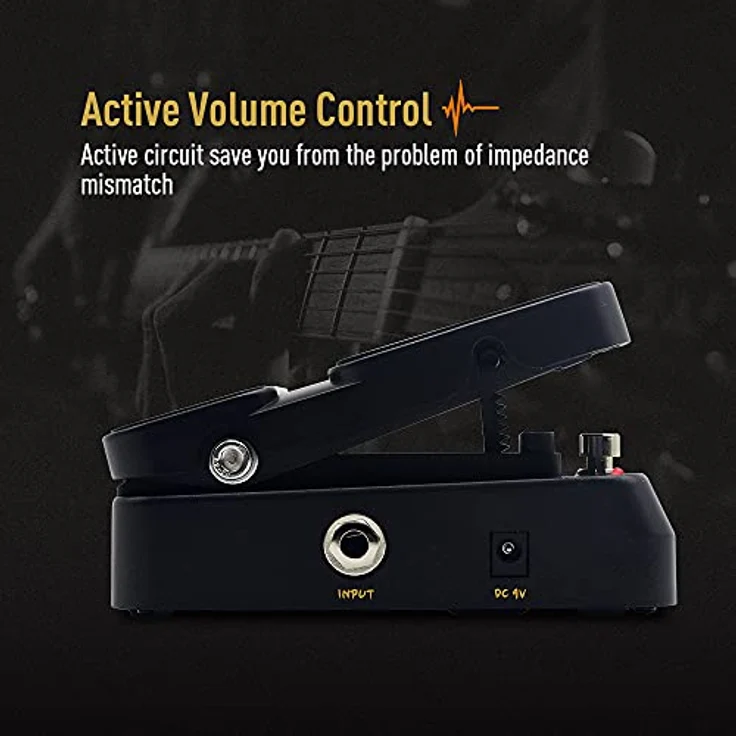 SONICAKE Wah Pedal VolWah, aktives Volume- und Wah-Expression Pedal mit 100% analoger Lautstärke, leichtem und robustem Gehäuse, inkl. zwei LED Anzeigen – Bild 3