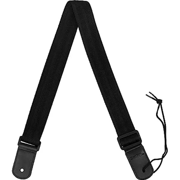 CASCHA Ukulele-Gurt verstellbar, Länge 76 cm bis 139 cm, robuster Nylon-Gurt in Schwarz für Kinder & Erwachsene, angenehm zu tragen