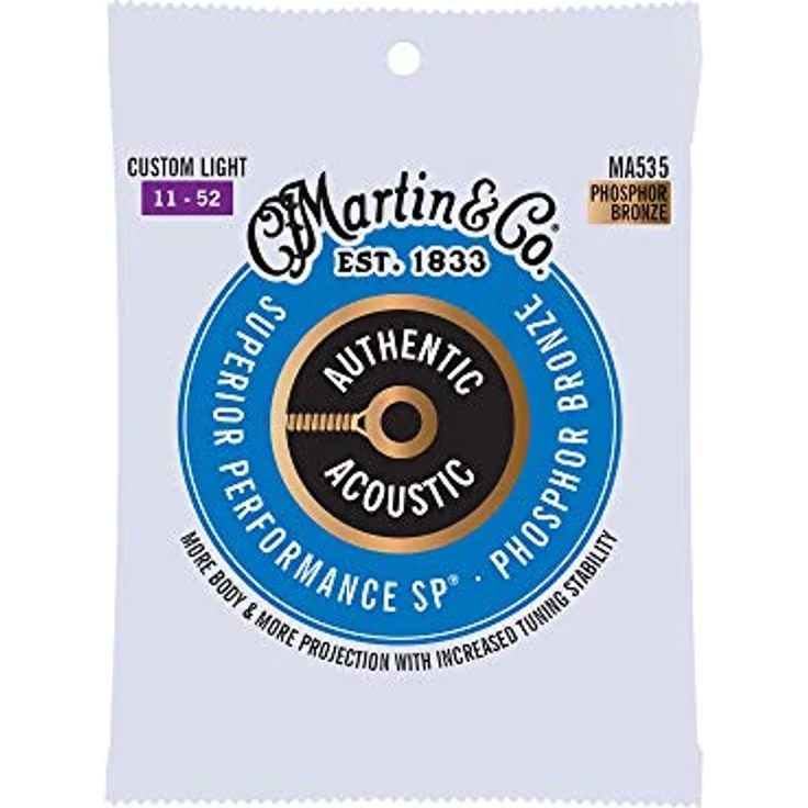 Martin MA535 Akustikgitarrensaiten, Superior Performance Custom Light 11-52, 92/8 Phosphor Bronze – Bild 1