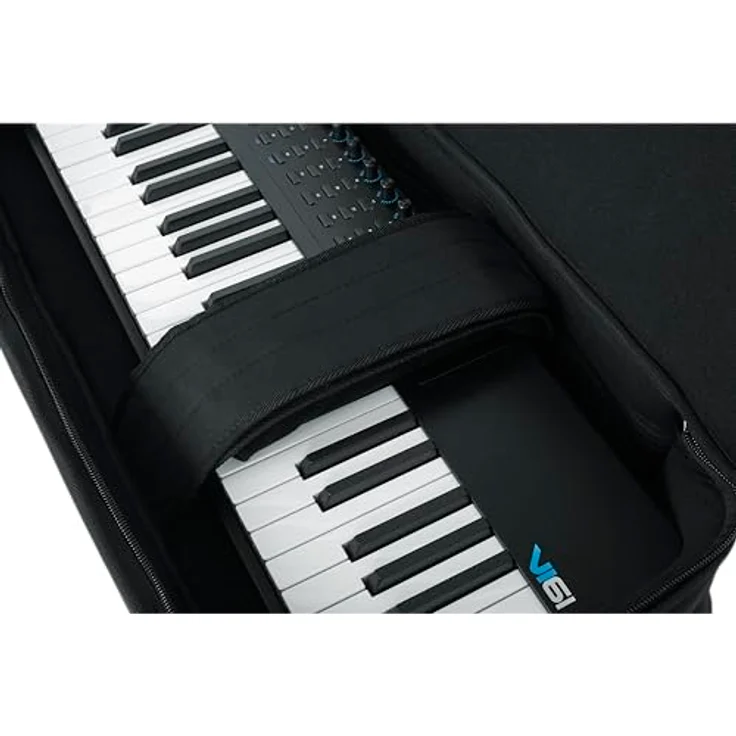 Gator GKB-61, robuste Keyboardtasche aus Nylon mit verstellbaren Gurten, schwarz, passend für Yamaha EZ-220/Korg PA 4X-61/Ketron Audya 5 – Bild 13