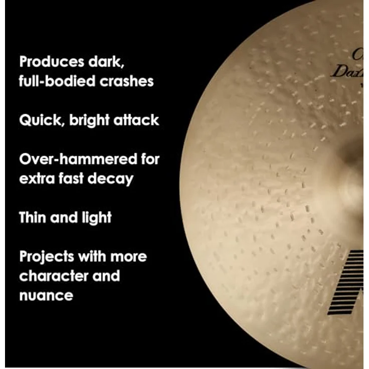 Zildjian K-Custom Dark Crash 16", hochwertiges Schlagzeugbecken für ausgewogene Klänge – Bild 4