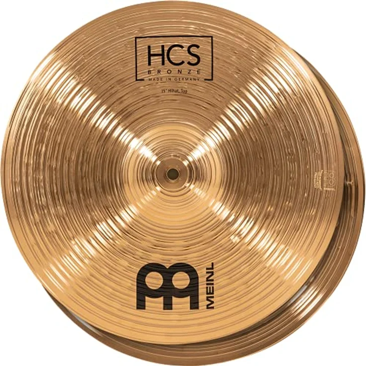 Meinl 15" HCS Bronze Hi-Hat, B8 Bronze, Traditional Finish, heller und klarer Klang, ausgewogenes Sustain, made in Germany – Bild 1