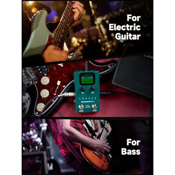 Flamma FF01 Looper, Stereo-Looper mit 40 Speicherplätzen und 150 Minuten Gesamtspielzeit, inkl. USB-C-Anschluss und Netzadapter – Bild 9