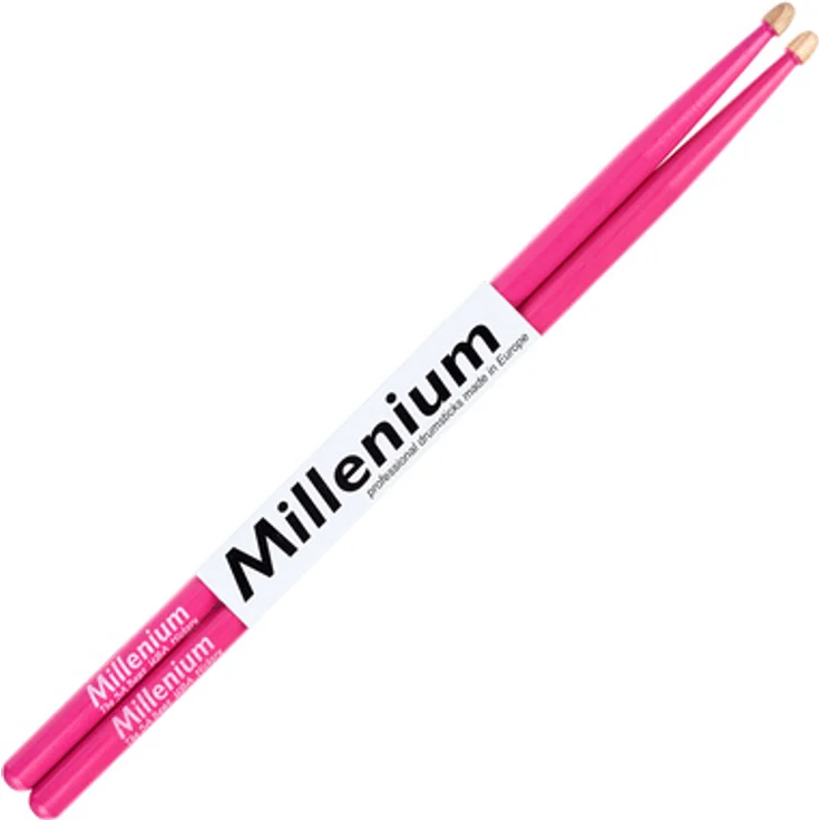 Millenium H5A, Hickory Drumsticks in Pink, 410 mm Länge, 14 mm Griffdurchmesser