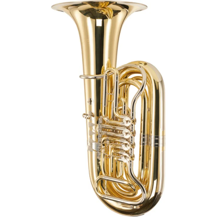 Cerveny CBB 686-4, Bb-Tuba Modell Symphonia 3, Messing-Korpus, Neusilber-Maschine, 4/4 Größe, Ø 450mm Schallbecher, inkl. Mundstück und Koffer
