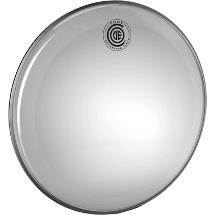 Code 13" Generator Clear Tom Head, doppellagiges Schlagzeugfell mit transparentem Finish und Grip-Tight Aluminium-Hoops