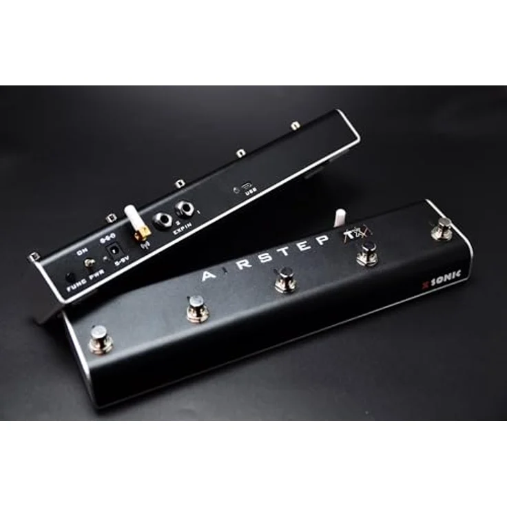 Xsonic Airstep TX Edition, Kabelloser Footswitch mit Plug-and-Play, 5 Schaltflächen, 100 Stunden Akkulaufzeit, Aluminium-Gehäuse – Bild 3