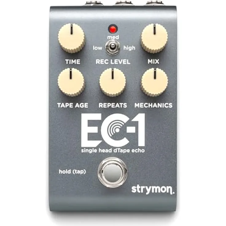 Strymon EC-1 Delay, Effektpedal für E-Gitarre mit 300 Presets, Mono/Stereo Umschalter und MIDI-Parametersteuerung