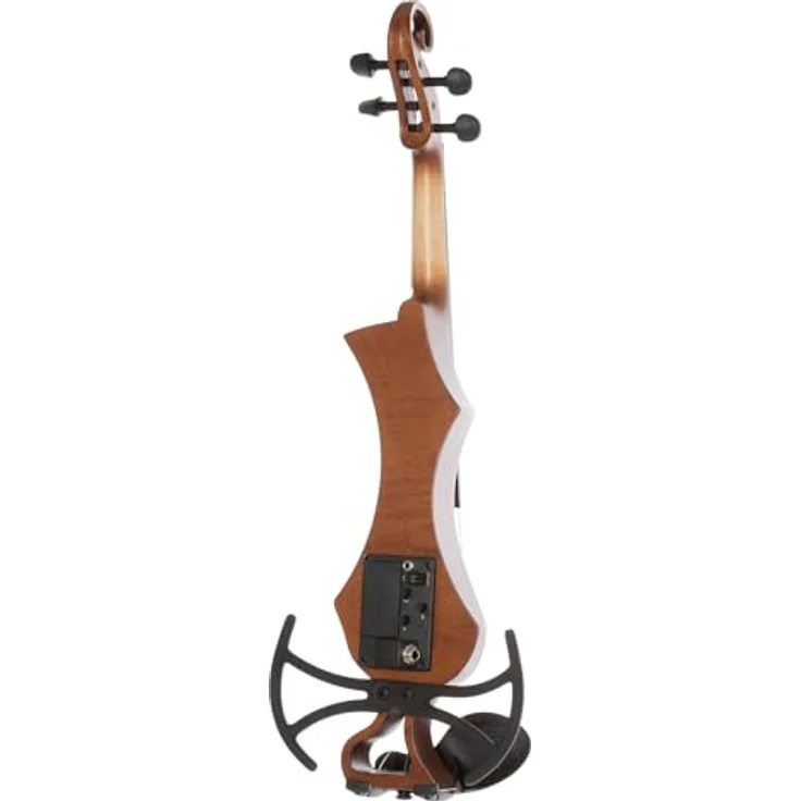 GEWA E-Violine Novita 3.0, elektronische 4-saitige Violine in Goldbraun mit Universaladapter für Schulterstützen – Bild 2
