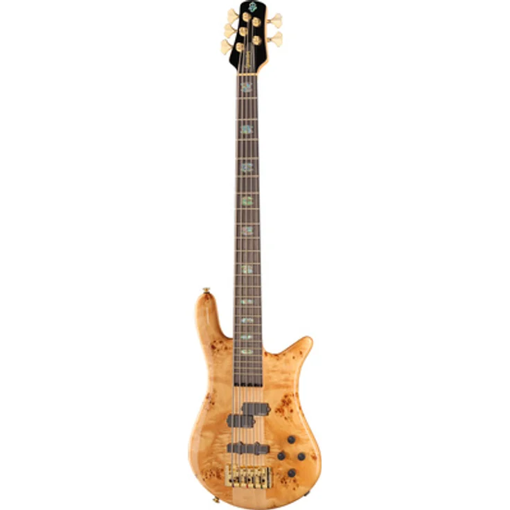 Spector Euro 5 CST Natural Gloss, 5-Saiter E-Bass mit aktivem EMG P/J Pickup-Set, Natur, glänzend