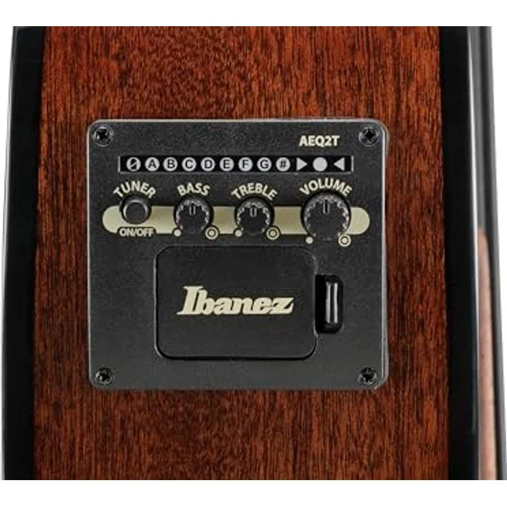 Ibanez AEGB25E-TKH, Akustikbass mit Cutaway und Tonabnehmer, transparent black sunburst high gloss top – Bild 6