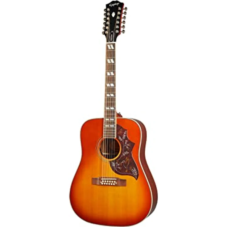 Epiphone Hummingbird 12, Westerngitarre 12-saitig mit massiver Sitka-Fichtendecke, Aged Cherry Sunburst, Fishman Tonabnehmer mit Regler – Bild 1