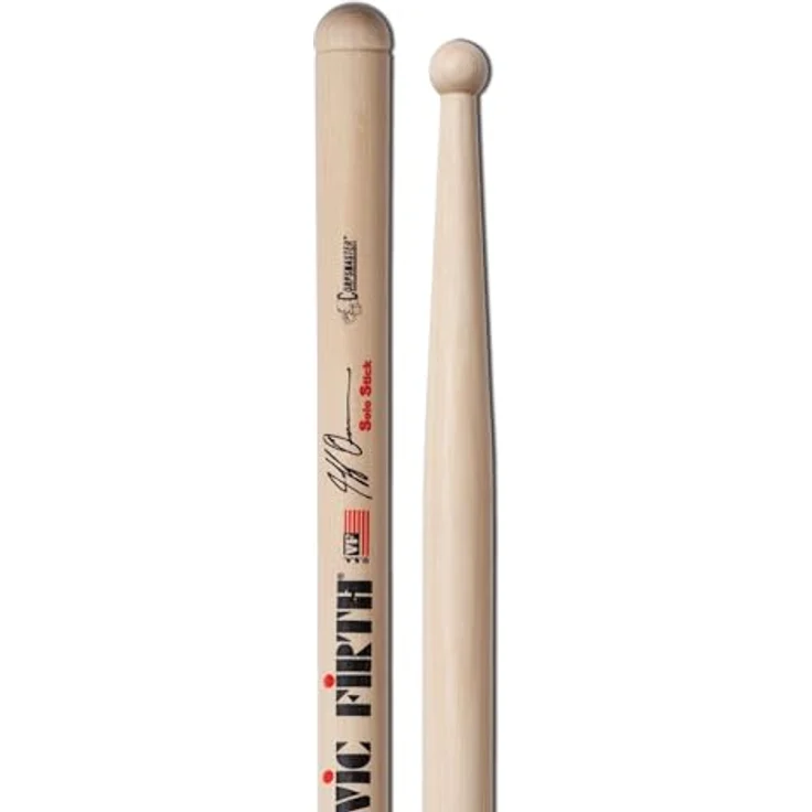 Vic Firth SJQ Jeff Queen Signature, Drumstick aus Hickory mit kugelförmigem Kopf, 43,18 cm Länge, 18,4 mm Durchmesser – Bild 1