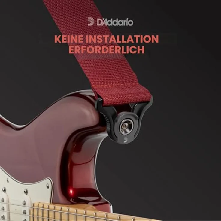 Daddario Auto Lock Gitarrengurt Skater Stars, schwarz-grau, mit integriertem Sicherungssystem, 76-140 cm einstellbar, Breite 50 mm – Bild 3